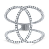0.40ct 14k White Gold Diamond Lady's Ring Size 4